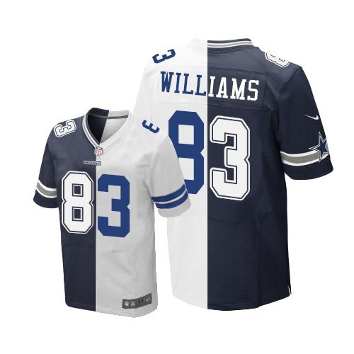 Nike Cowboys #83 Terrance Williams Navy Blue/White Men's Stitched NFL Elite Split Jersey